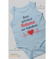 Beni yavaşça halama ver bakalım Sıfır Kollu Bebek Zıbını %100 Pamuk