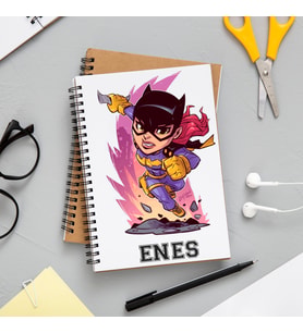 Kedi Kız Marvel Defteri Kişiye Özel
