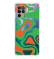 PrintiFy Oppo Reno 5 Lite Uyumlu Köşe Korumalı Renkli Desen Tasarımlı Şeffaf Silikon Kılıf