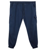 Erkek  Büyük Beden 100-156 Kilo Arası İçin Uygun Kargo Cepli Jogger Kot Pantolon (Lacivert)