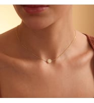 925 Ayar Gümüş Doğum Ayı Çiçeği Detaylı Kadın Kolye So0050