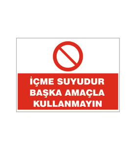 İçme suyu, isg uyarı levhası