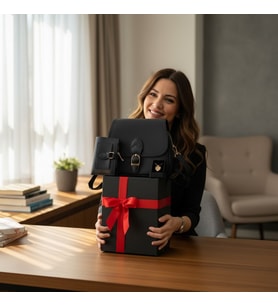 Givenza Kişiye Özel Premium 3 Bölmeli Cüzdan & Kolye Hediye Seti Özel Kutulu Şık Tasarım