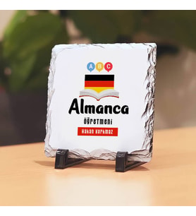 Almanca Öğretmenlerine Hediye Taş Baskı