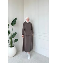 Lily Model İthal Pike Kumaş Bilek Büzgü Detaylı Kadın Takım