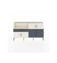 Arges Konsol 2 Raflı 4 Çekmeceli 4 Kapaklı 176x30x99 Aytaşı-Aytaşı/Antrasit