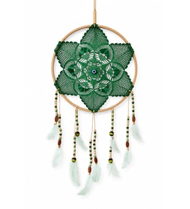 Yeşil 25 cm büyük dream catcher