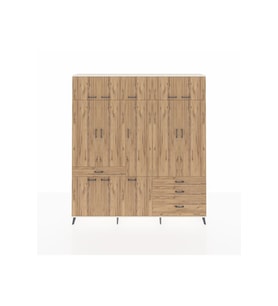 Arges Gardrop 8 Raflı 4 Çekmeceli 3 Askılı 220x30x243 Aytaşı-Çam