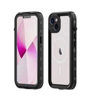 iPhone 14 Plus Uyumlu Kılıf Case, 360 Derece Koruyucu 2metre Su Geçirmez Kapak Waterproof Cover (Siyah)