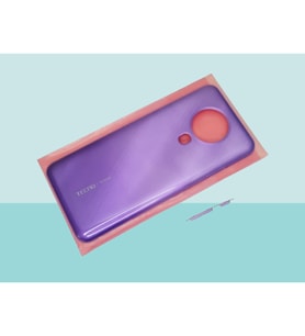Tecno Spark 6 (KE7) Uyumlu FULL KASA Arka Kapak Batarya Kapağı - MOR