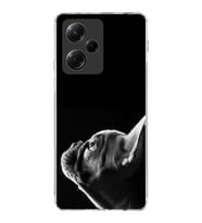 PrintiFy Poco X5 Pro 5G ile Uyumlu Köpek 1 Kamera Korumalı Şeffaf Kılıf