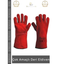 #YanmazEldiven Isıya Dayanıklı Yanmaz A Kalite Lamineli Su Geçirmez Pütürlü Konforlu Çok Amaçlı Deri