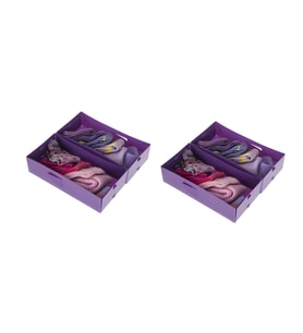 ÇEKMECE İÇİ DÜZENLEYİCİ SET,4 ADET KUTU MOR 30X15X7CM