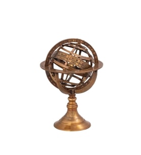 DENİZCİLİK GRUBU-Marine Pirinç Aksesuar-ASTRONOMİK KÜRE-20*13*13 CM-JTTR44337 (Sarı)