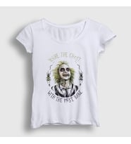 Presmono Kadın Beyaz Ghost With The Most Tim Burton Beetlejuice T-Shirt 456648tt