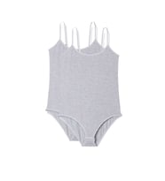 2 Adet İp Askılı Kadın Çıtçıtlı Body Gri