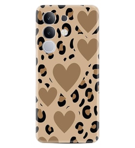 Vivo Y29 Kılıf Boutique Baskılı Resimli Leopar Kalp Pcode -068