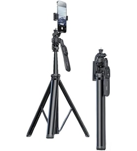 Bluetooth 5.0 Kontrollü 2M Tripodlu Selfie Gimbal - Siyah