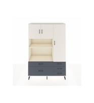 Hyperion Dolap 7 Raflı 5 Çekmeceli 3 Kapaklı 132x44x195 Aytaşı-Aytaşı/Antrasit