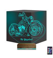 Luvivia Motosiklet Harley Motor Kişiye Özel 3D Lamba - Masa Gece Lambası