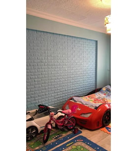 Renkli Duvarlar Kendinden Yapışkanlı Sünger Gri Tuğla Duvar Paneli 70x77 cm 6 Adet