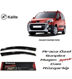 Peugeot Partner Tepee Cam Rüzgarlığı Mugen Tip Sunplex 2li