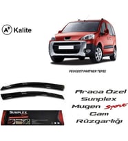 Peugeot Partner Tepee Cam Rüzgarlığı Mugen Tip Sunplex 2li