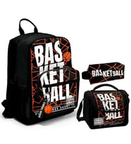 Coral High Üçlü İlk ve Ortaokul Okul Çanta Seti - Siyah Basketbol - Erkek Çocuk