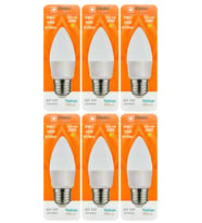 (6 Adet) Osaka 9W (70W) Sarı Işık (3000K) E27 Duylu (Kalın Duy) Led Mum Ampul