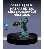 Güçlü Şarjlı Matkap Vidalama Çift Batarya