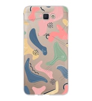 Samsung Galaxy J7 Prime Kapak Abstract Tasarımlı Şeffaf Silikon Kılıf