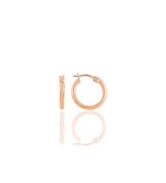 Gümüş rose 14 mm şarnel halka küpe SGTL12414ROSE