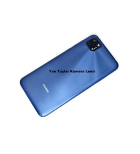 Tkgz Huawei Uyumlu Y6P 2020 Kasa Arka Pil Batarya Kapağı MAVİ