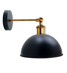 RİOLİGHT VİNTAGE1,RETRO1,RUSTİK1 SİYAH1 1XE27 ESKİTME DUYLU MASALLI TEKLİ DUVAR APLİK ŞAPKA ÇAP:23CM