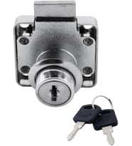 Lexroo Ugr Kare Mobilya Çekmece Dolap Kilidi Nikel Krom 2 Anahtarlı Kilit 4x4 cm 22 mm