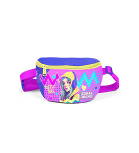 Coral High Kids Lavanta Turkuaz Kulaklıklı Kız Desenli Bel Çantası 11553