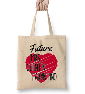 Future Mrs Quentin Tarantino Love Heart Bez Çanta Uzun Saplı