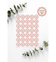 Desenli Thank You Teşekkür Stickers Paketleme Çıkartma PYTKSTK97