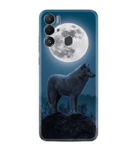 Tecno Pova Neo Kılıf Resimli Desenli Silikon Platinium Series Moon Wolf 1820