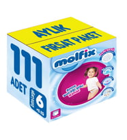 Molfix Külot Bebek Bezi Beden:6 (15+KG) Extra Large 111 Adet Aylık Fırsat Pk