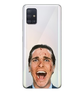 Samsung Galaxy A71 Uyumlu American Psycho Tasarımlı Şeffaf Telefon Kılıfı