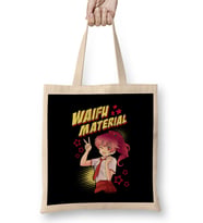 Cute Waifu Material Adorable Anime Girl Kawaii Bez Çanta Uzun Saplı