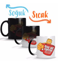 Garfield Give Me Coffe Garfield Bana Kahve Ver Sihirli Kupa Bardak Porselen
