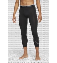 Nike Pro Dri Fit Mens 3/4 Leggings Black 3/4 Boy Erkek Antrenman Taytı Siyah