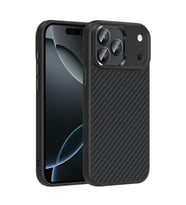 Apple iPhone 17 Pro Kılıf M-Safe Şarj Özellikli Karbon Fiber Dizayn Truva Kapak