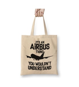 Hostes Hediye Havacılık Airbus Beyaz Bez Çanta Uzun Saplı Alışveriş Çantası Plaj Çantası