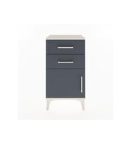 Arges Komodin Tek Raflı 2 Çekmeceli Tek Kapaklı 44x30x80 Aytaşı-Antrasit