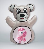 BK Gift Unicorn Tasarımlı Krem Ayıcık Yastık-3