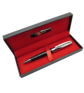 Signator® T573 Siyah Krom Tükenmez Kalem  İsme Özel Kalem  Hediyelik Kalem (Karışık)