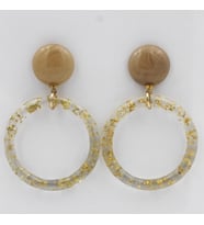 Gold Vip Vintage Tasarım Küpe (Krem)